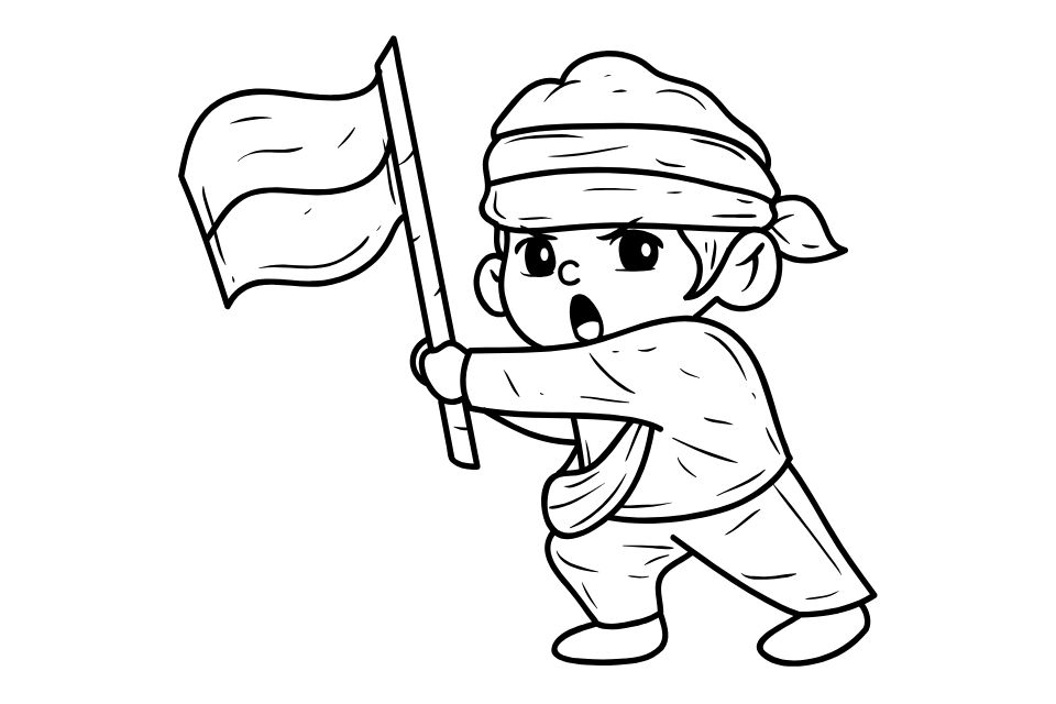 mewarnai gambar 17 agustus untuk anak TK 2026